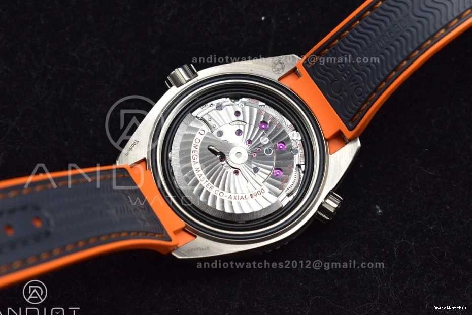 Edition Bezel Trendsetting Planet Orange SS Clone 43.5mm Best A8900 Gray on V 1010 Super VSF Ocean 1:1 Dial Black Strap Nylon 0220